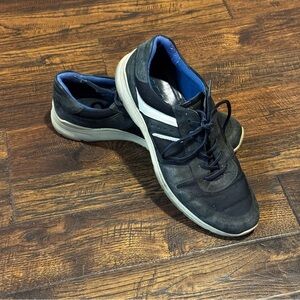 Ecco Men's Black and Blue Sneakers - Euro size 45